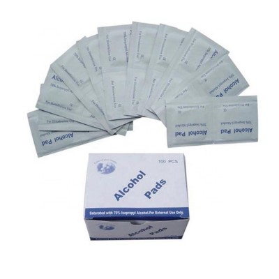 Eco Friendly Custom Logo White 3*6 Cm Medical Disinfection Pad Wet Wipes